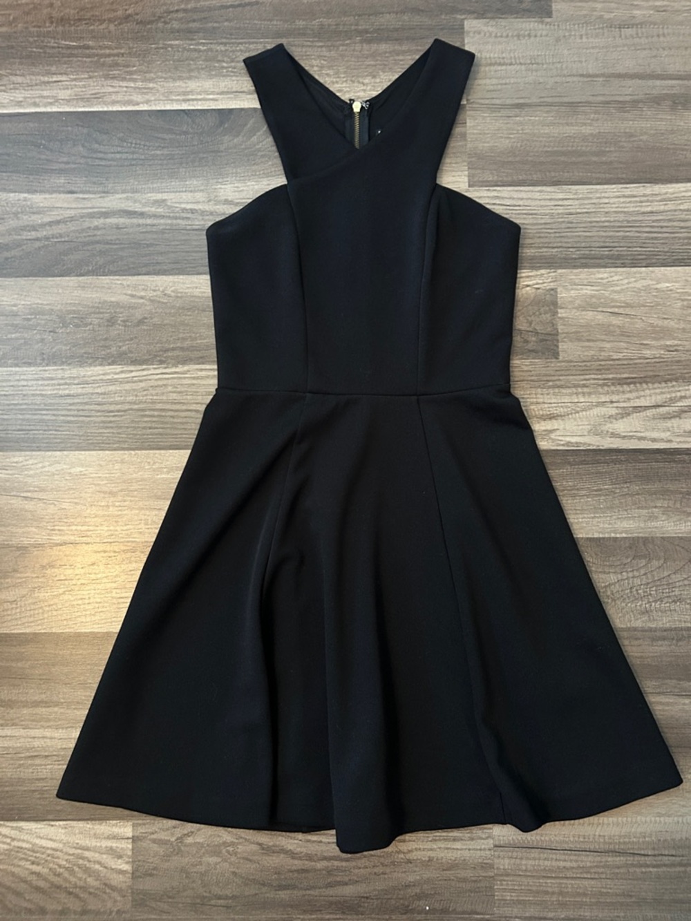 Express Black Cross-Back Fit & Flare Dress